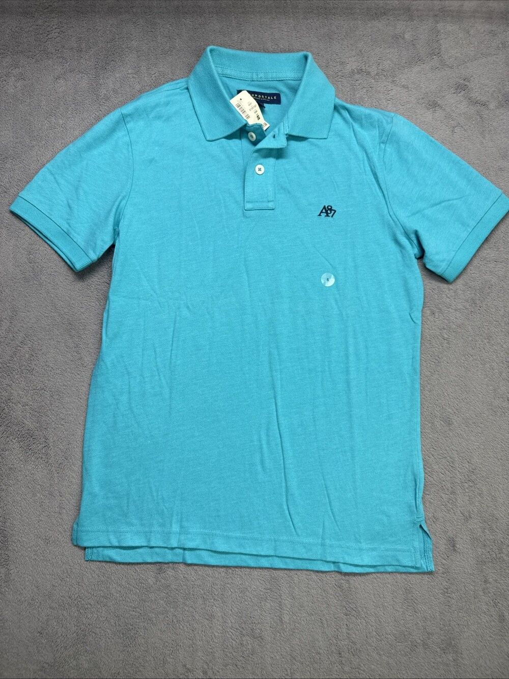 Aeropostale Men's Solid Teal Short Sleeve Polo Size S